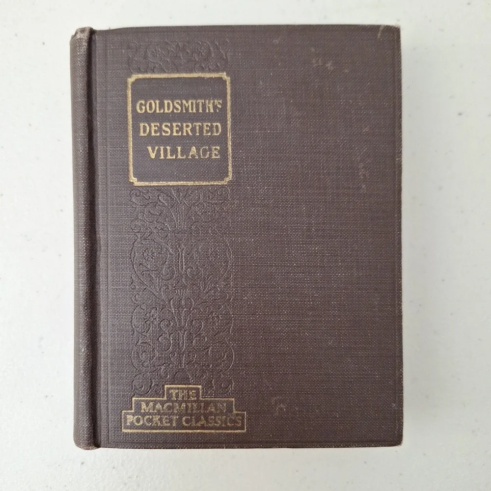 RARE 1926 Goldsmith's Deserted Village And Other Poems Macmillan Pocket Classics